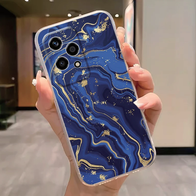 Floral Fashion Clear Silicone Phone Cover - Cute Cat Couple Design