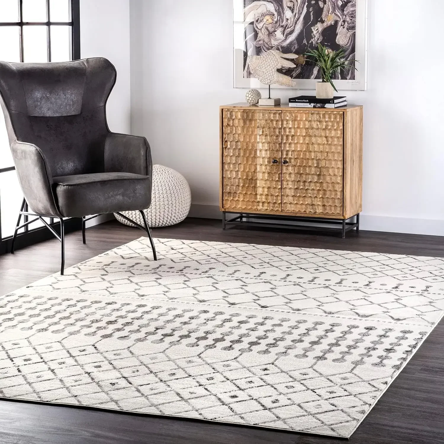 

Furniture suppliesnuLOOM Zola Geometric Moroccan Area Rug, 9x12, Grey