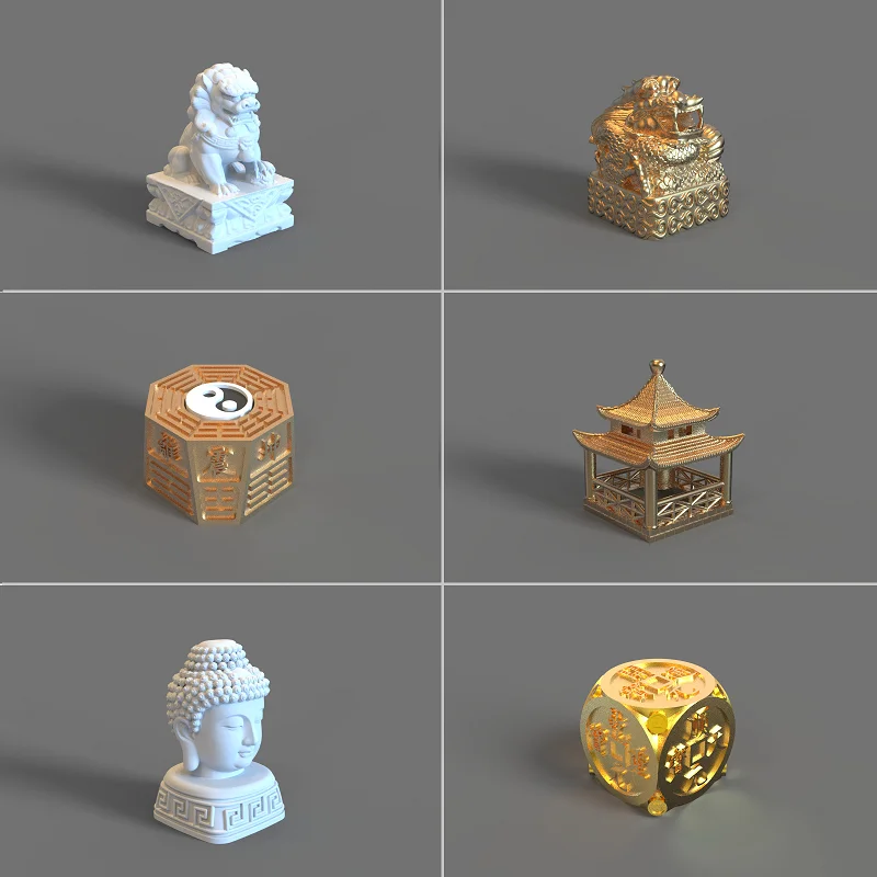 Peça Artesanal Resina Chave Boné Estilo Chinês Leão Dragão Selo Taiji-bagua Pavilhão Buda Keycap para mx Switches 1