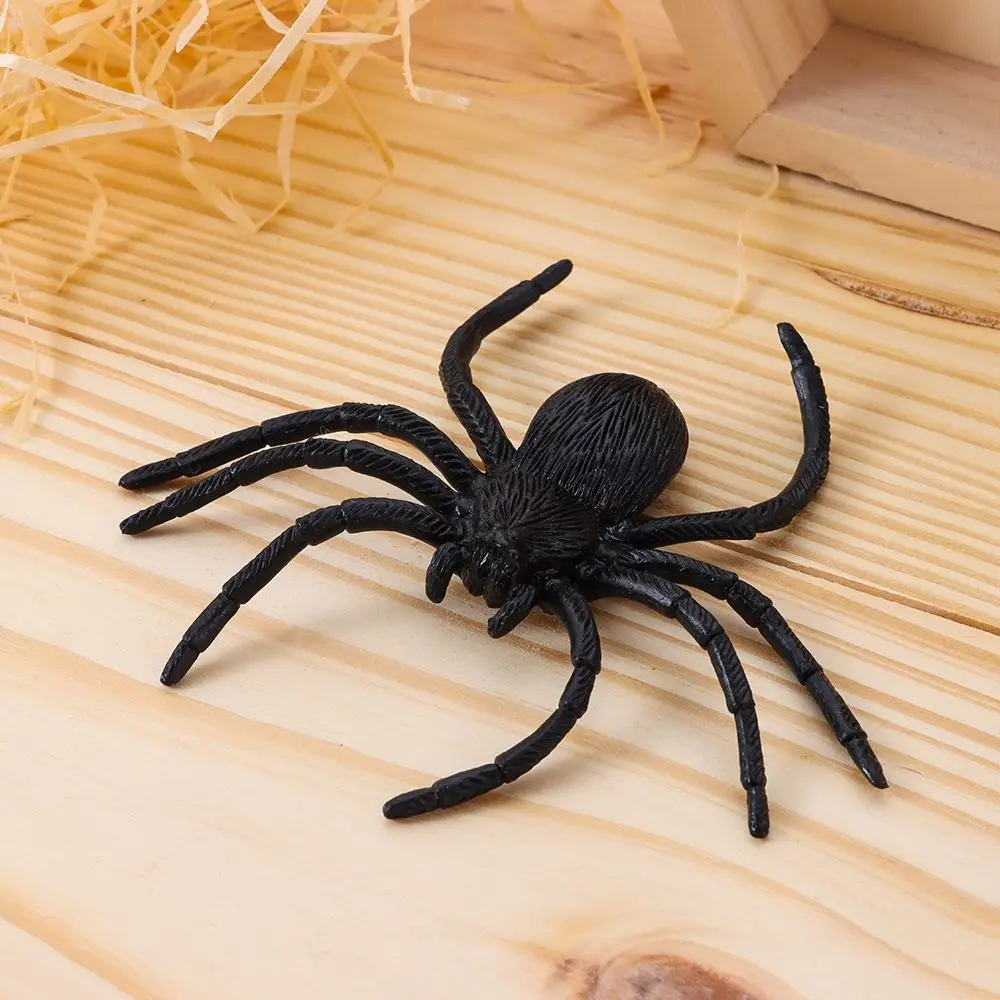 Prank Toys Black White Plastic Fake Spider Haunted House Prop Decorative Spiders Spider Web Novelty Toy Party Supplies