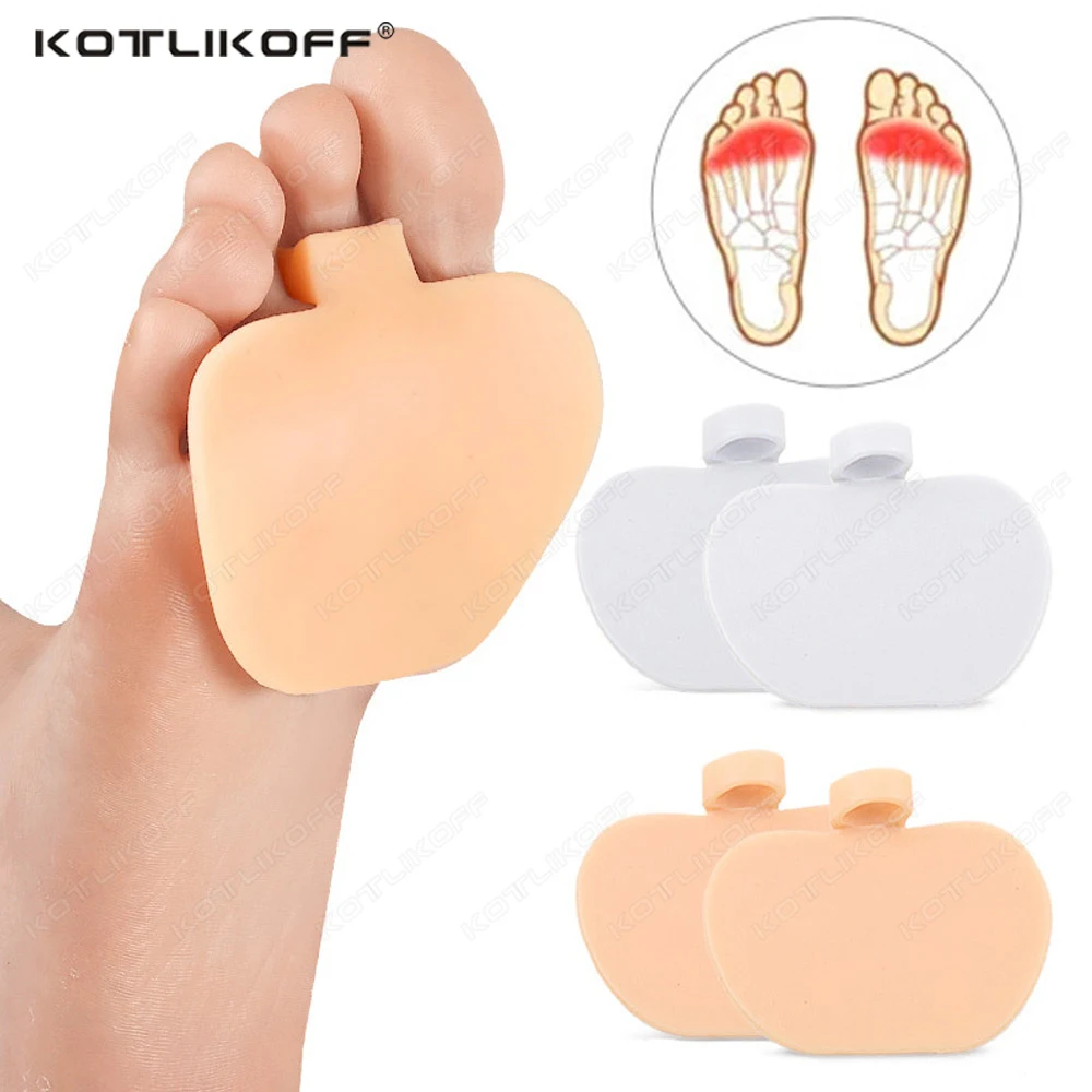 GelForefootInsolesMetatarsalBallofFootPadsToeSiliconeCushion