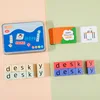 Fun Letter Spelling English Words Wooden Blocks Flash Cards Game Parent-Child Interaction Montessori Educational Language Toys 2