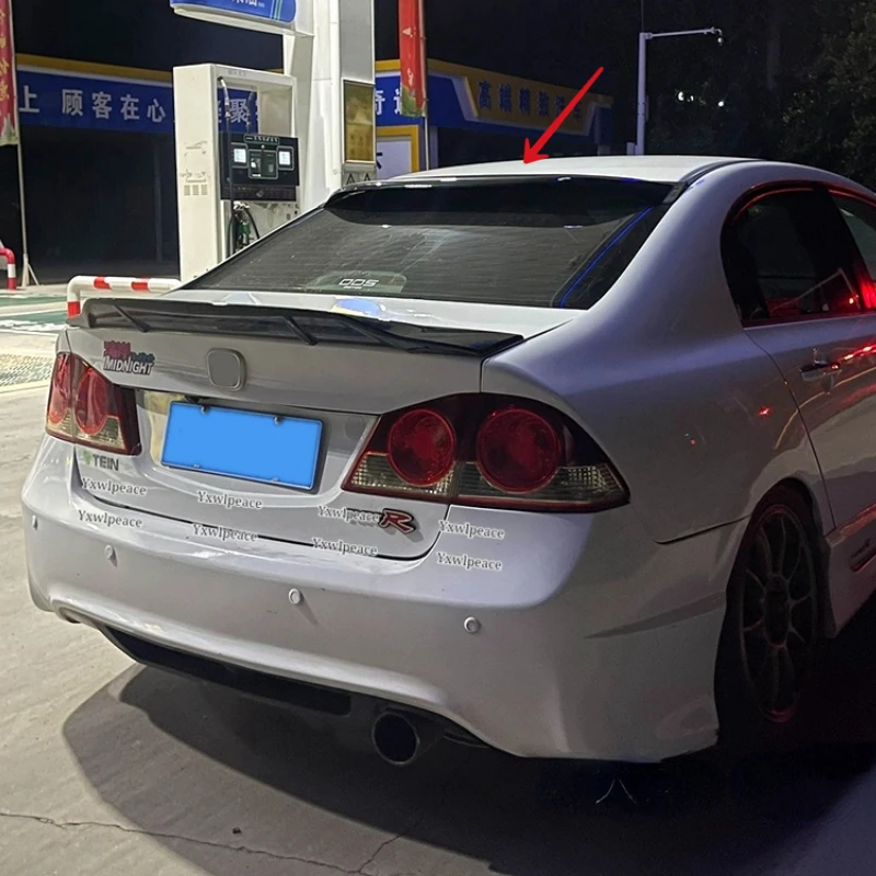 Glossy Black Shark Fin Roof Spoiler For 2006-2011 Honda Civic Sedan 4D 8 thumbnail image