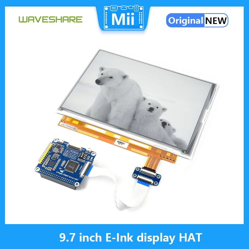 Cappello Con Display E-Ink Waveshare Da 9.7 Pollici Per Raspberry Pi Zero/Zero W/Zero Wh/2B/3B/3B + E-Paper Con Interfaccia Usb/Spi/I80