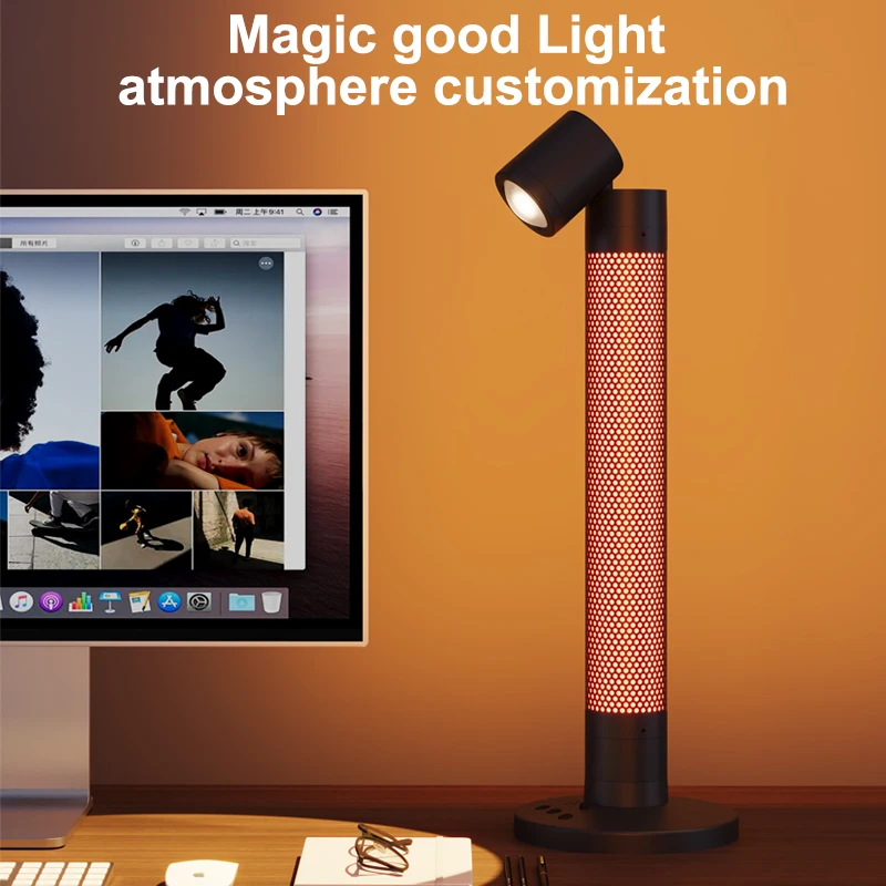 Tuya Smart LED Desk Lamp RGB Table Light Pickup Atmosphere USB LED Night Light For Indoor Bedroom Descoration Reading Lamp 2