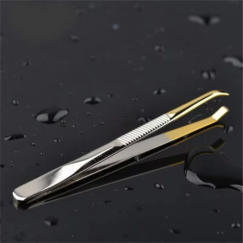 1PCS High Quality Make Up Tools Pliers Eyebrow Tweezer Stainless Steel Slant Tip Eyes Tweezer Clip For Face Hair Removal 3