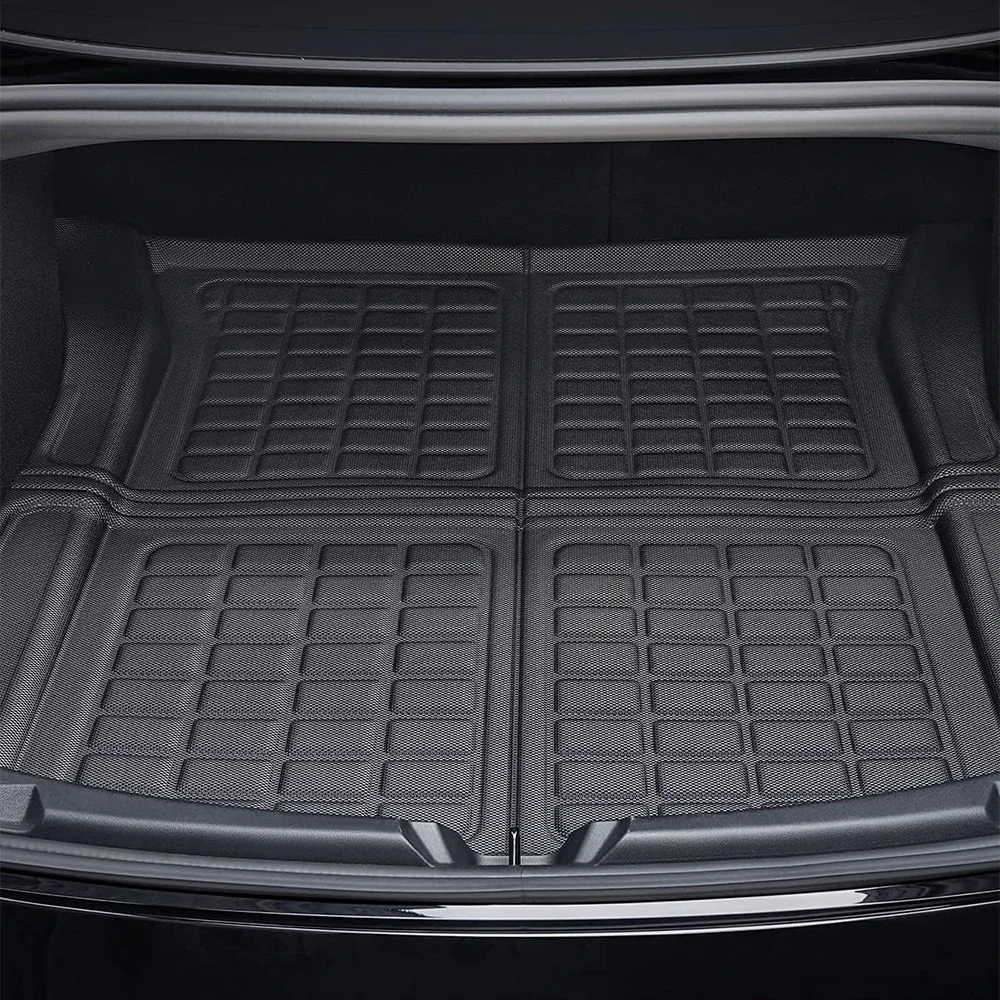 Floor Mats For Tesla Model 3 Highland All Weather Trunk Floor Mat Waterproof Non-Slip Cargo Liners