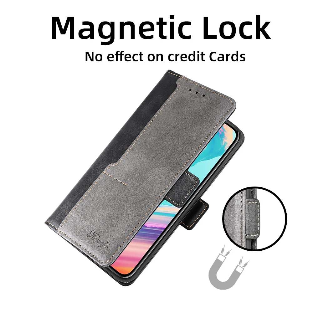 Premium PU Leather Wallet Phone Case with Card Holder and Flip Cover Design