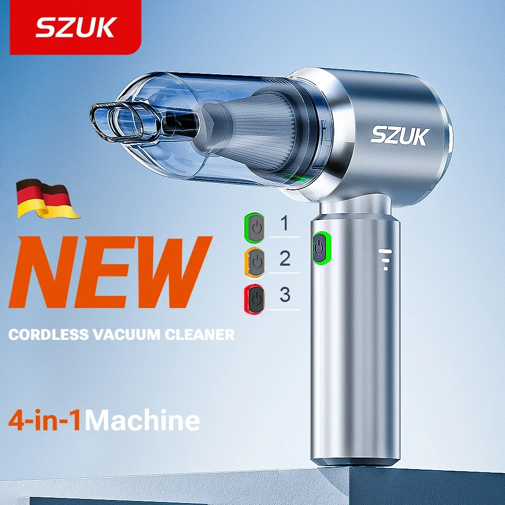 SZUK Mini Car Vacuum Cleaner Portable Powerful Cleaning Machine Strong Suction Handheld for Car Wireless Cleaner Home Appliance
