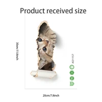 Torn Peeping Kitten Toilet Sticker 3D Effect Bathroom Toilet Seat Waterproof Sticker Self-Adhesive 6