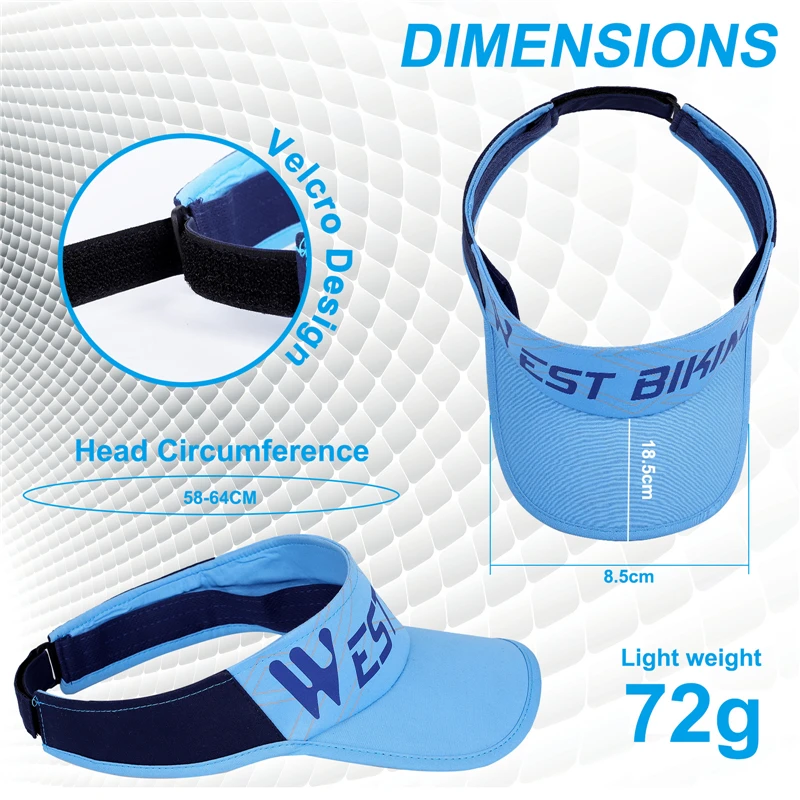 WEST BIKING Sport Caps Cycling Shading Cool Women's Men's Summer Hat For Outdoor Bicycle Running Jogging Baseball Golf Beach Hat