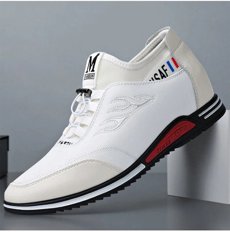 أحذية جلدية كاجوال للخريف للرجال، أحذية رياضية رسمية مريحة للعمل، متينة ومسامية، متعددة الاستخدامات للمكتب/الخارج/يوميًا