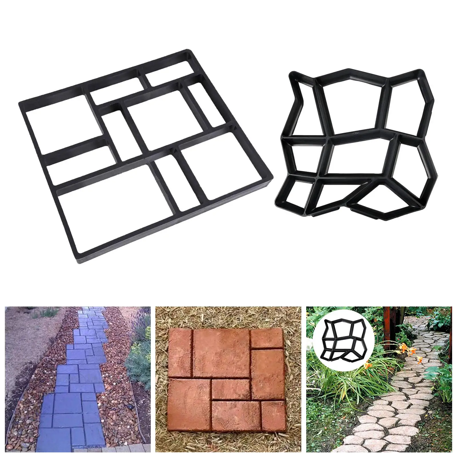 Stepping Stone Paver Reusable Concrete Casting for Patio Lawn Backyard