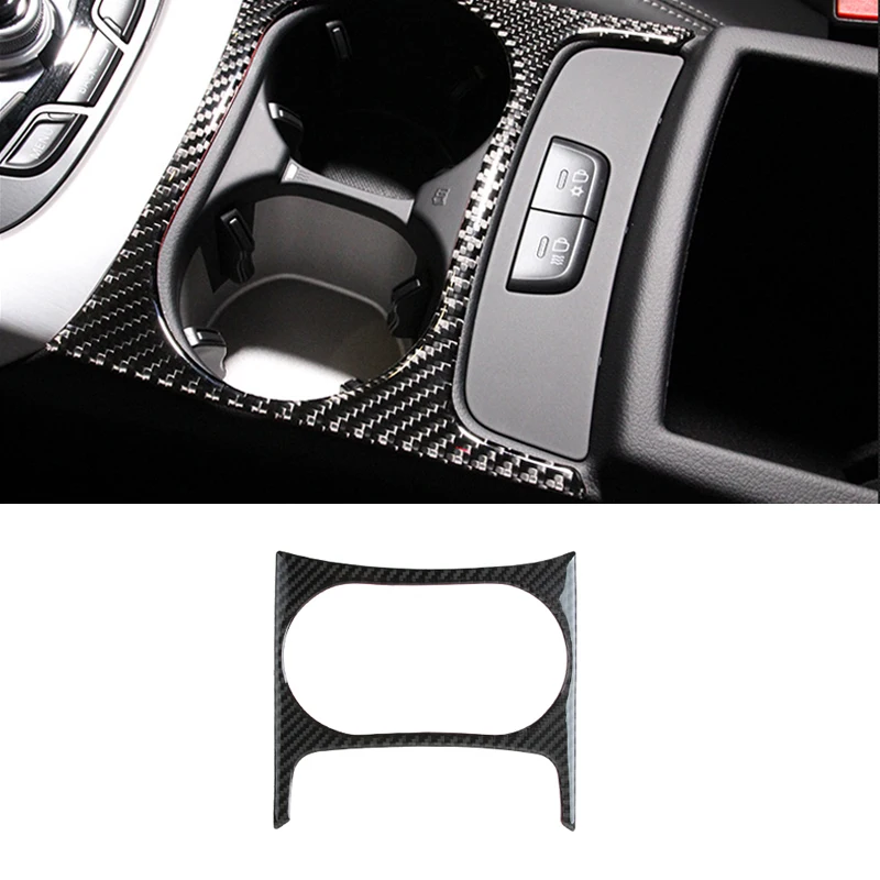 

For Audi Q5 2009 2010 2011 2012 2013 2014 2015 2016 2017 Carbon Fiber Water Cup Holder Panel Cover Protective Trim