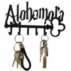 Black Metal Key Holder Multipurpose Decorative Alohomora Letter Hat Towel Rack Wall Mounted wih 5 Hooks Bathroom 1