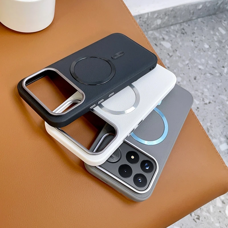 Luxury Magnetic Gold Armor PU Leather Anti-Fall Protection Case
