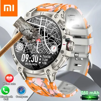 XIAOMI 760mAh Batteria di Grandi Dimensioni Outdoor Astuto Della Vigilanza Degli Uomini 1.85 pollici HD Schermo GPS Bussola Chiamata Bluetooth IP68 Smartwatch Impermeabile