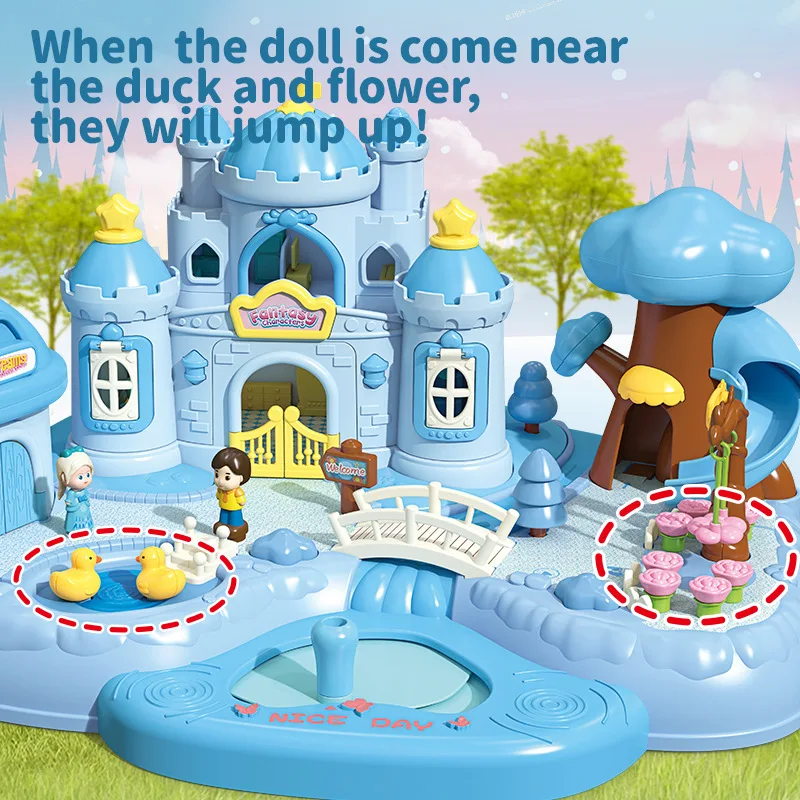 Magnetic Princess Castle Dollhouse Playset for Girls