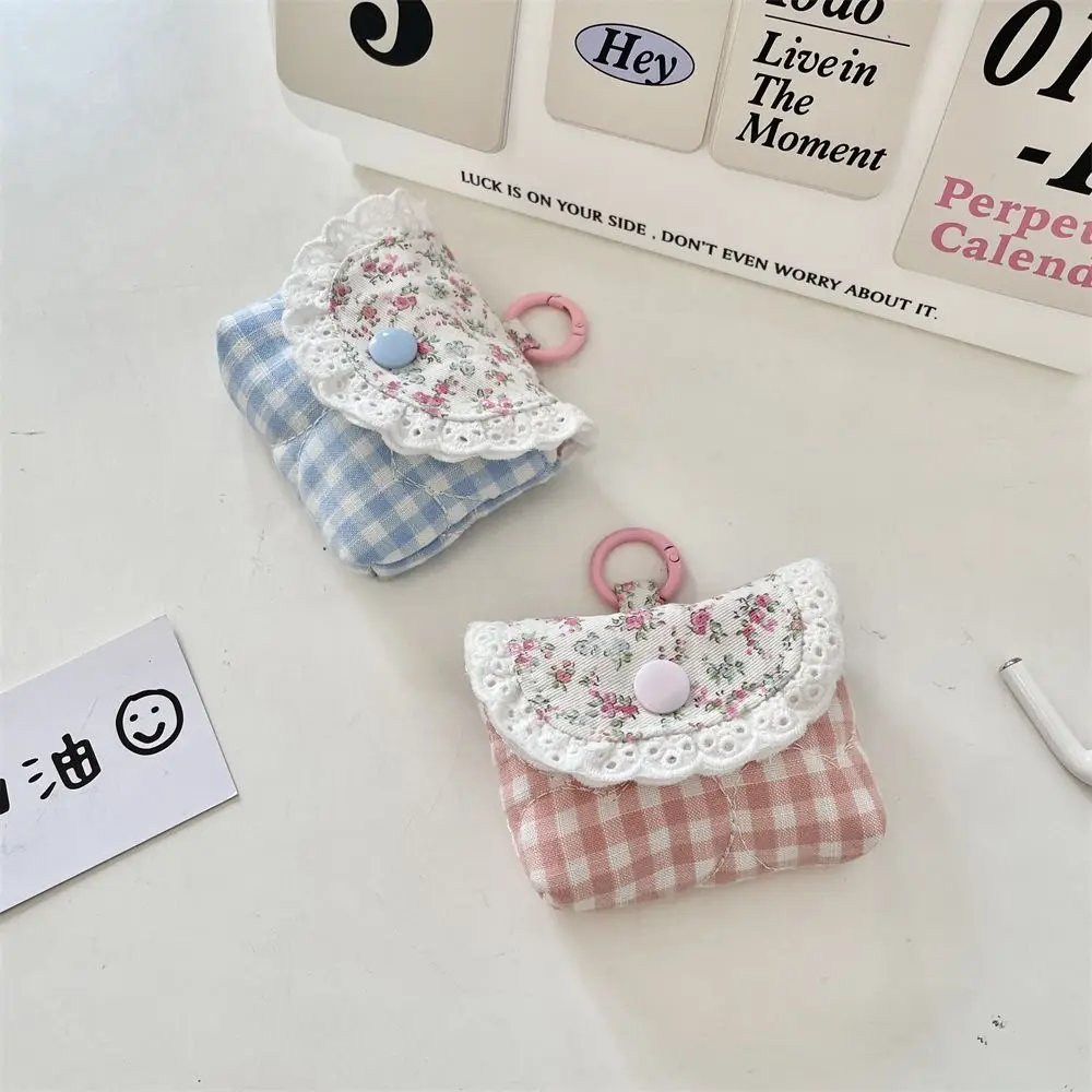 Cute Mini Earphone Storage Bag Multifunctional Keychain Headphone Case Pouch Portable Polyester Small Wallet