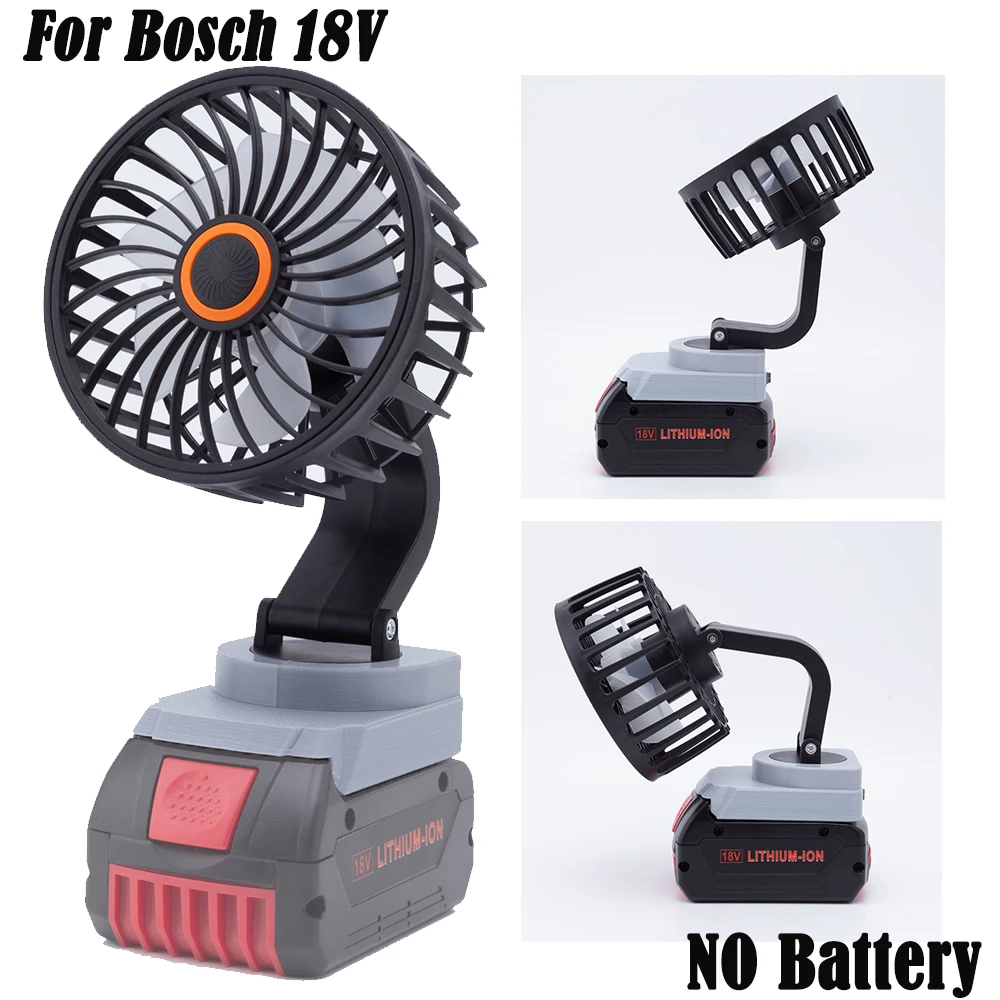 Portable Workshop Jobsite Fan For Bosch 18V Lithium Battery Li-Ion Bare Tool Cordless Fan(Battery not included)