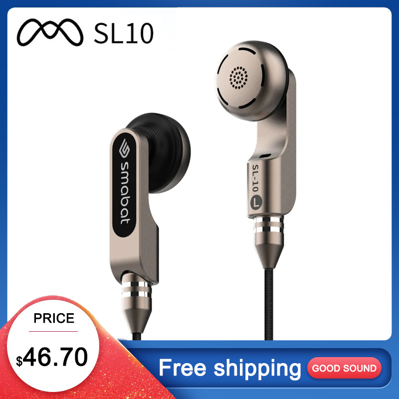 Smabat SL10 HIFI Earbuds Double Dynamic Resonance Structure With MMCX Interface Earphone