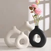 Nordic Style Flower Vase Morandi Geometric Vase Ceramic Art Crafts Bedroom Living Room Desktop Decoration Vase Decoration Home 1
