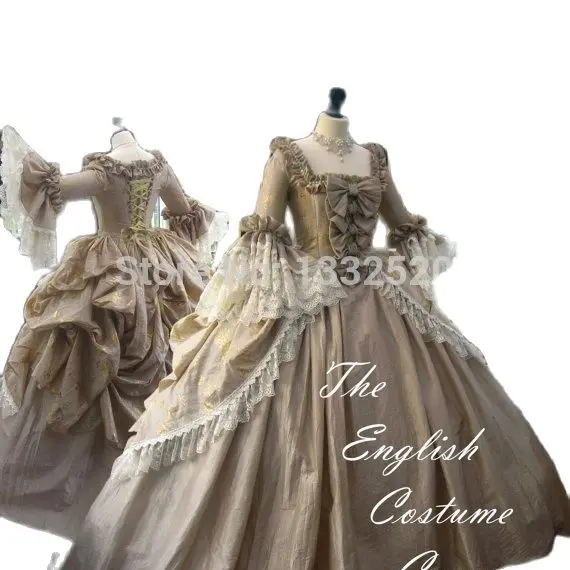 Rococo Marie Antoinette Dress Colonial Georgian 18th Century Fully Boned Authentic Bust Dress The Ultimate