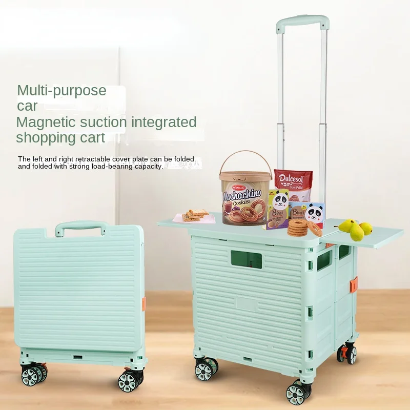 

Shopping Cart Express Delivery Trolley Elderly Shopping Cart Upgrade Integrated Mute Trailer