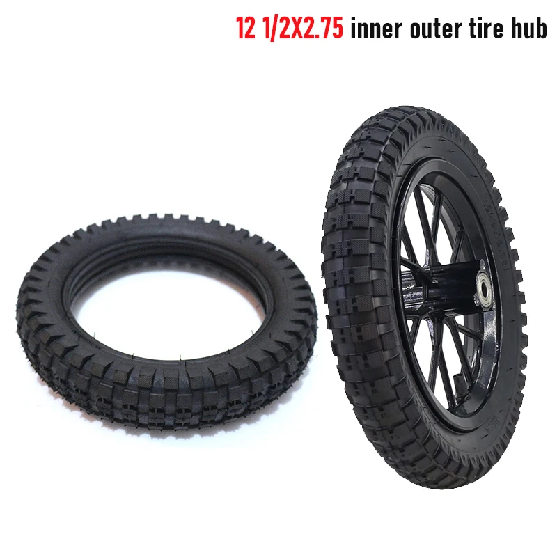 12 inch high-quality mini motorcycle inflatable tire inner tube wheel rim 12 1/2x2.75 suitable for small vehicle parts