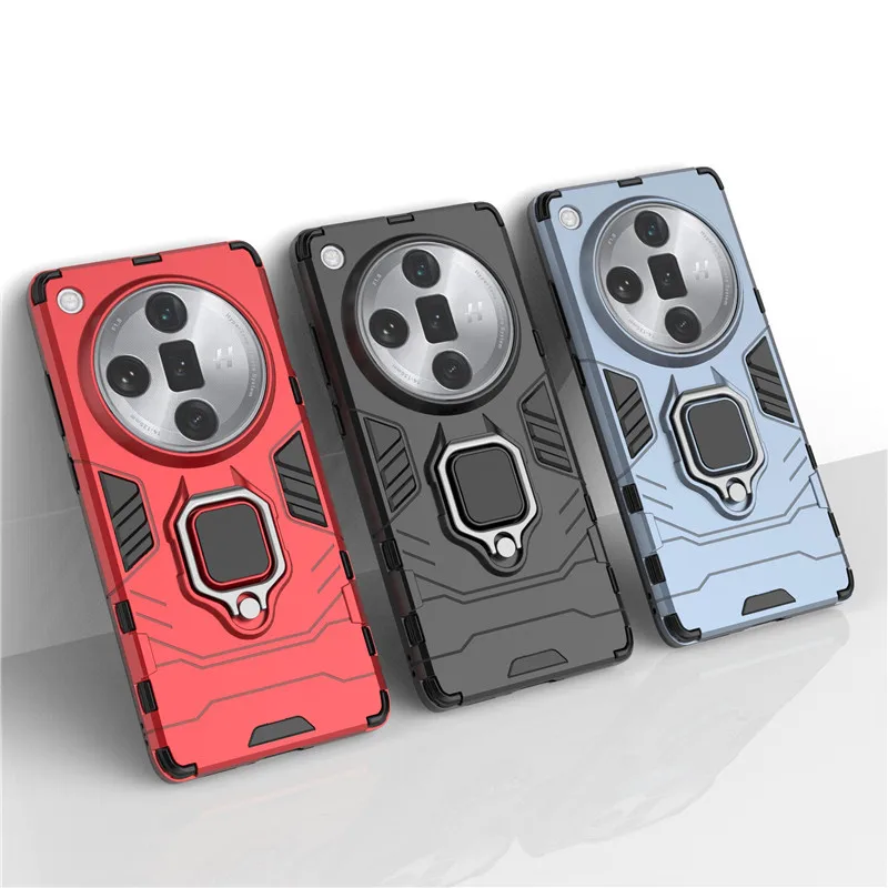 Per Oppo Find X7 Ultra 5G Custodia Trova X7 Ultra Cover 6.82 Pollici Antiurto Armatura Anello Supporto Paraurti Protettivo Per Trova X7 Ultra X7