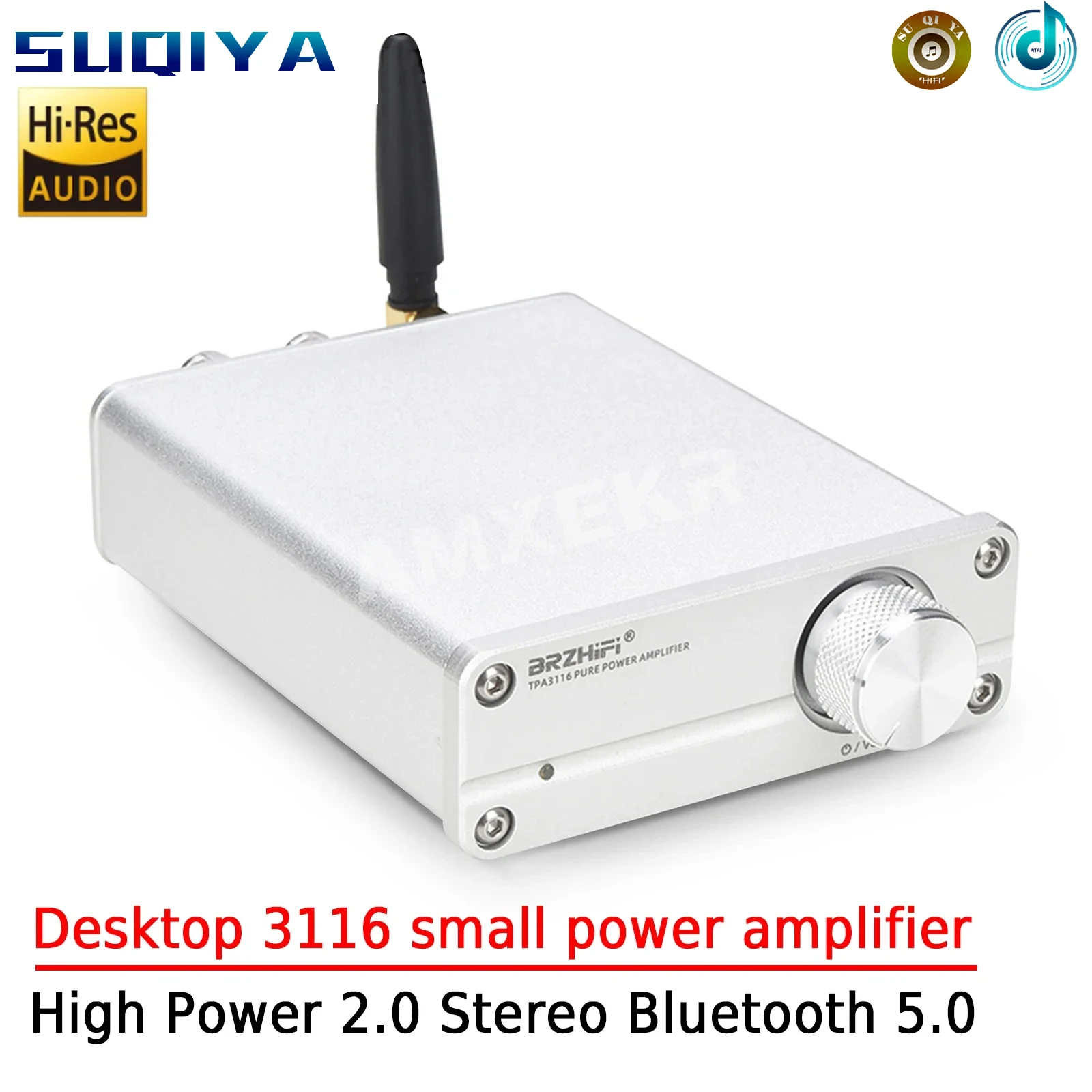 

AMXEKR Desktop 3116 Small Power Amplifier 50W+50W High Power 2.0 Stereo Level High Fidelity Lossless Bluetooth 5.0