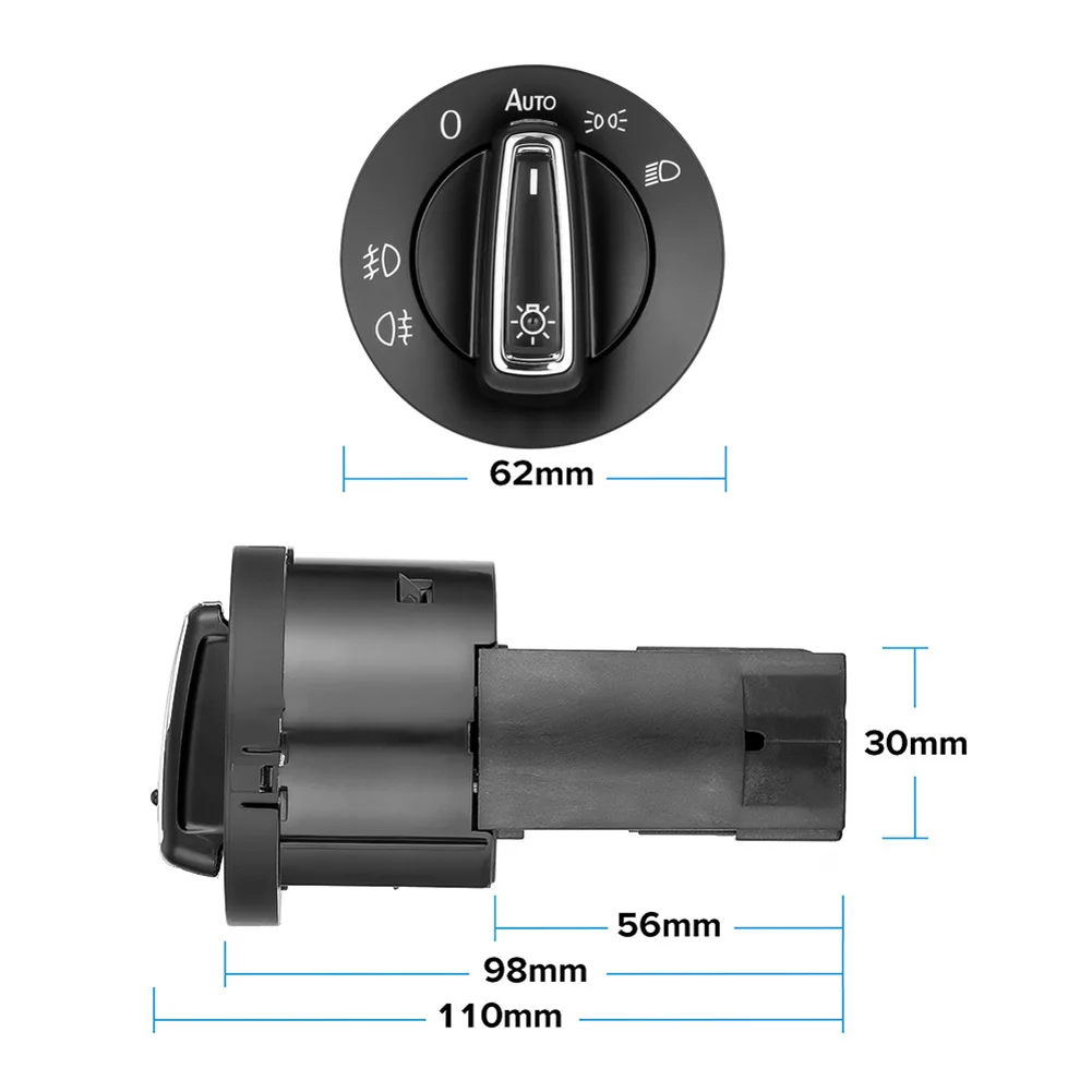 Automatic Headlight Switch Practical Car Head Lamp Control Switch Sensor Module for VW Golf 2004-2013 MK5 MK6 Auto Accessories