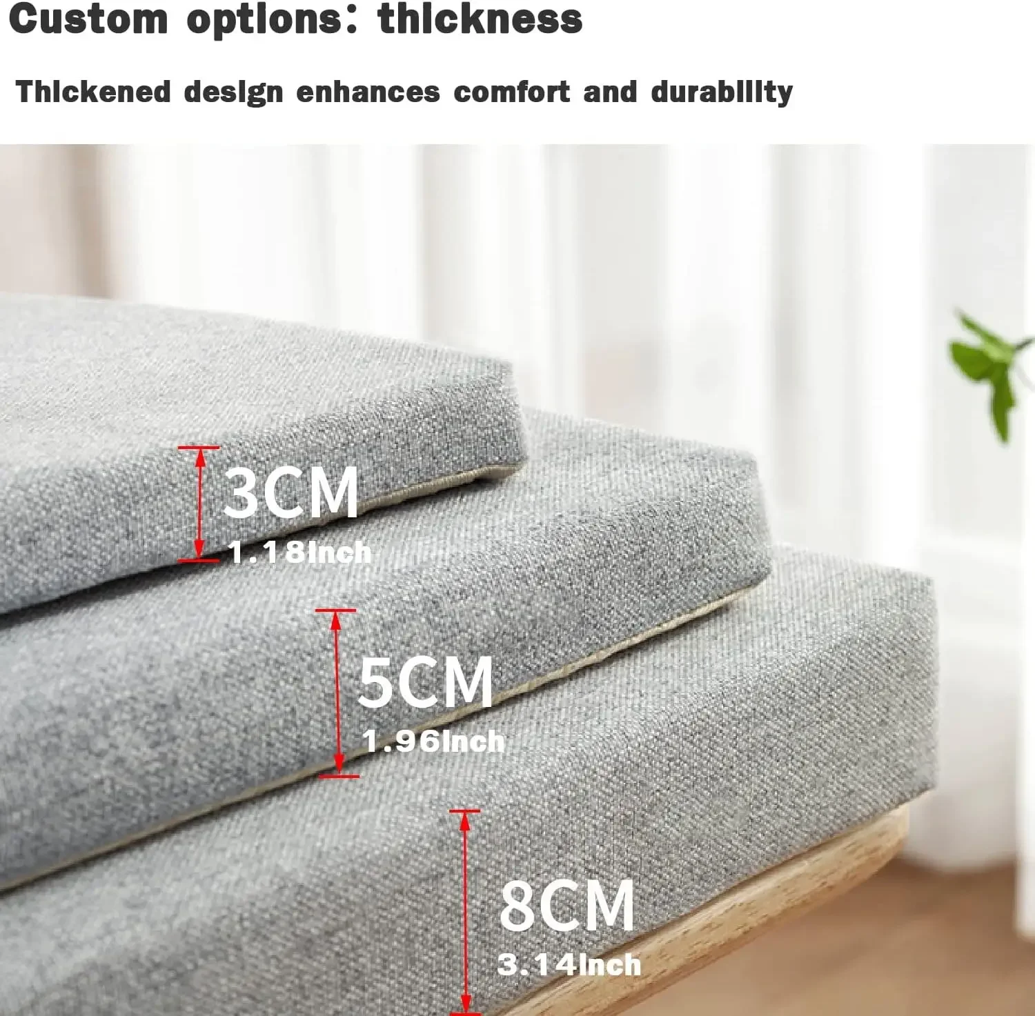 5cm Long Bench Cushions Chair Seat Sofa Pillow Seat Bay Window Decorative Cushion for Sofas Garden Bench Seat Swing Backseat 3