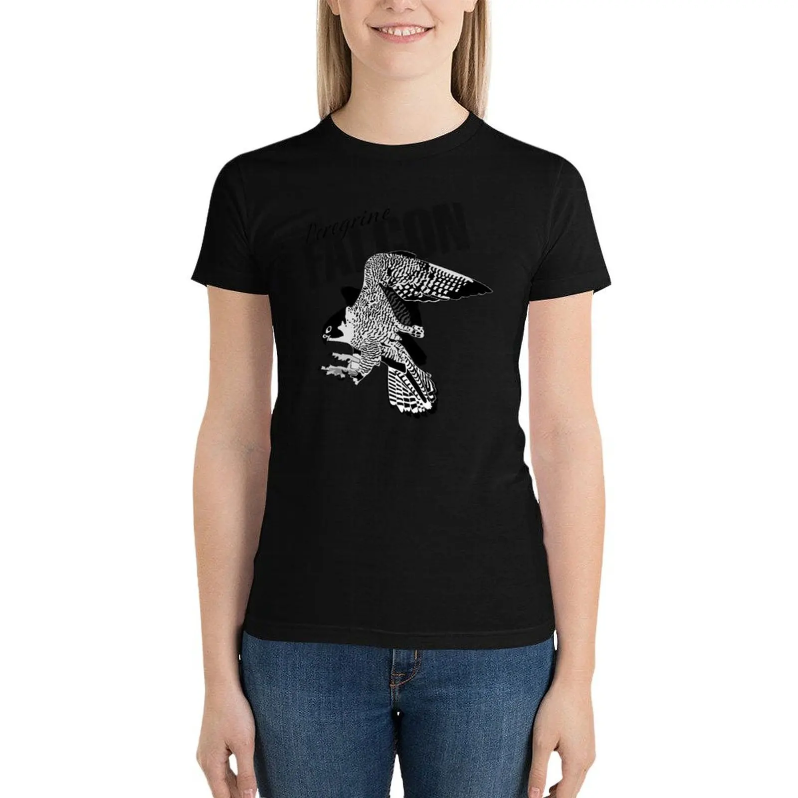 Peregrine Falcon T-Shirt aesthetic clothes oversized funny hippie clothes black t-shirts for Women