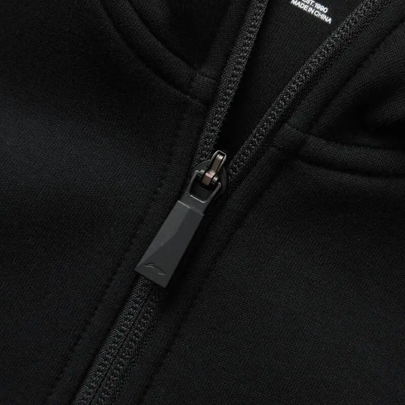 Li-Ning Men Fitness Training Hoodie Zip Regular Fit Casual LiNing Comfort Long Sleeved Coat AWDV123