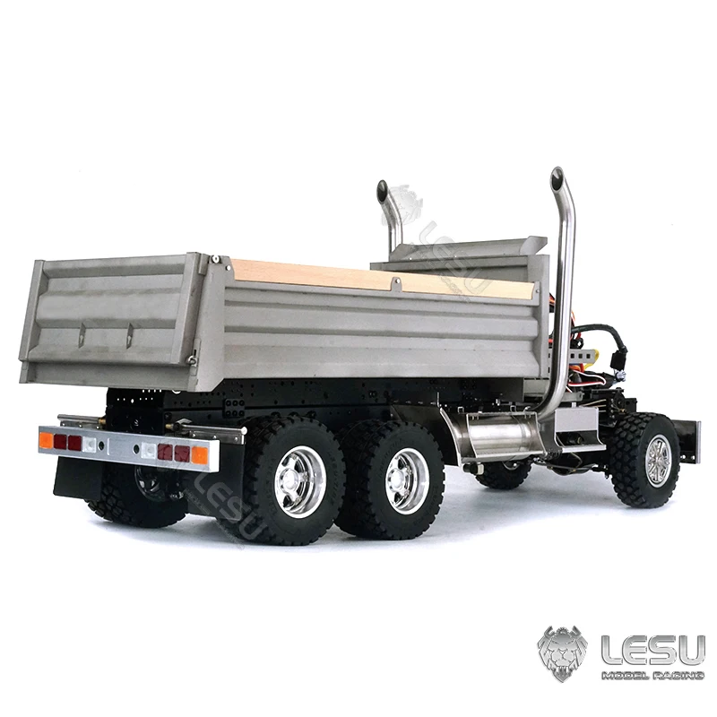 LESU RC 1/14 6x6 Hydraulic Dumper Trucks Metal Radio Control Dump Car KIT Model With Buckert Light Sound Motor For Adult Th20217 4