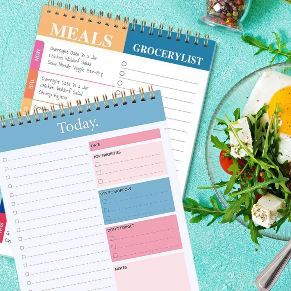Planner with Spiral Binding Time Management Spiral Binding Book for Sellers Efficient Planning Pad with Self-discipline Schedule