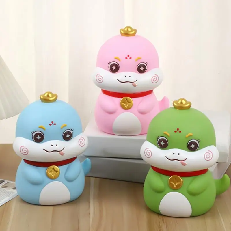 Cute Snake Piggy Bank Cash Coin Box Saving Money Jar Large Capacity Year Of The Snake Money Bank children Birthday Gifts 2