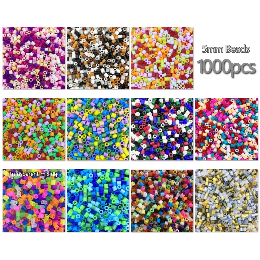 5MM1000PCsIronBeadsPixelPerlerPuzzlesBeadsMixColorsforkids