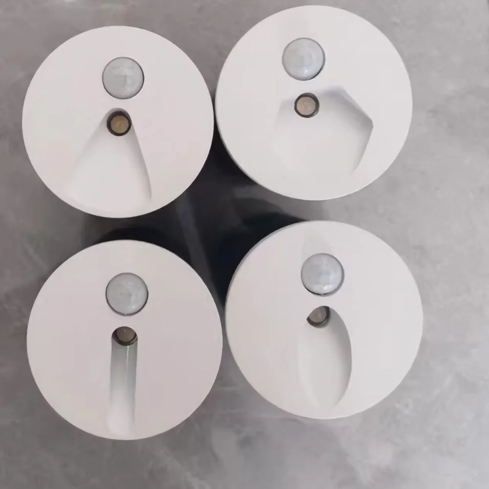 SANDIY Sensor Wall Lamp 55mm Round Step Light Motion Detect Nightlights Staircase Lighting Fixture for Balcony Porch Terrace