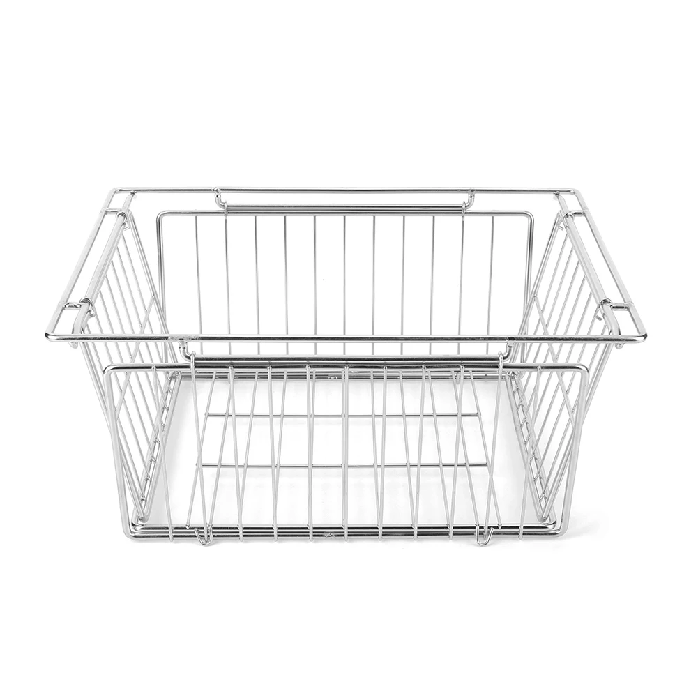 Stainless Steel Folding Storage Basket for Camping Table