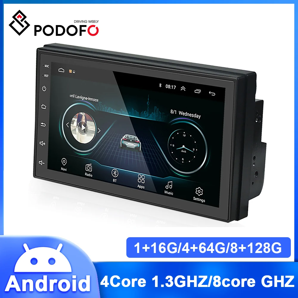 Cheap Podofo 7 inch 2 Din Android Car Radio with Carplay GPS FM