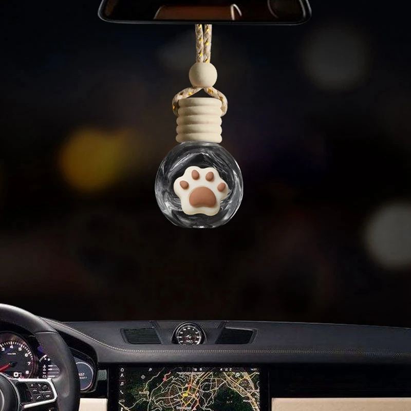 Simpatico Ciondolo Orso In Vetro Profumo Automatico Mini Bottiglie Di Profumo Con Coperchio In Legno Bottiglia Di Vetro Smerigliato Contenitore Di Oli