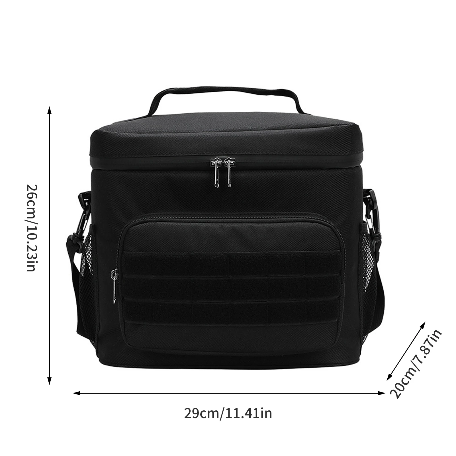 Camping Thermal Bag Insulated Lunch Bag Large Capacity Thermal Picnic Box With Shoulder Strap Separated Storage Compartments