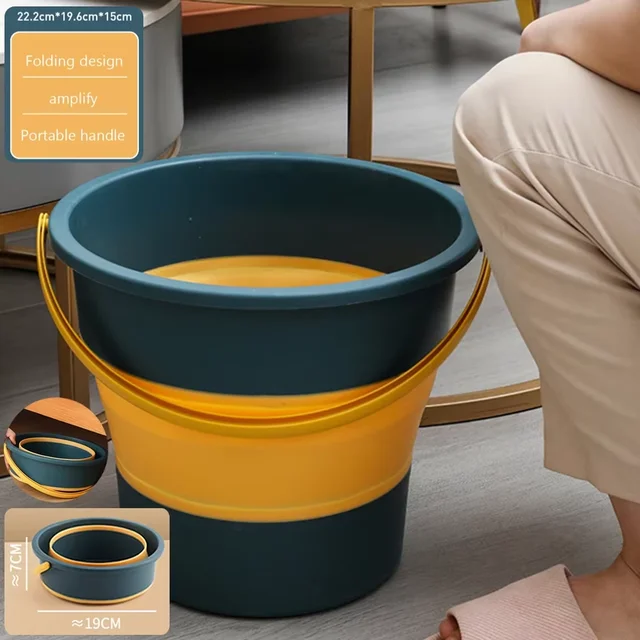 5/10/17L Portable Folding Silicone Water Bucket ar Wash Buckets 1