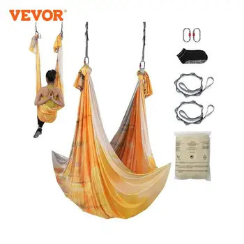 VEVOR 5.5 Yards Aerial Yoga Hammock & Swing Nylon Fabric Full Rigging Hardware for Antigravity Yoga Fitness Bodybuilding 1