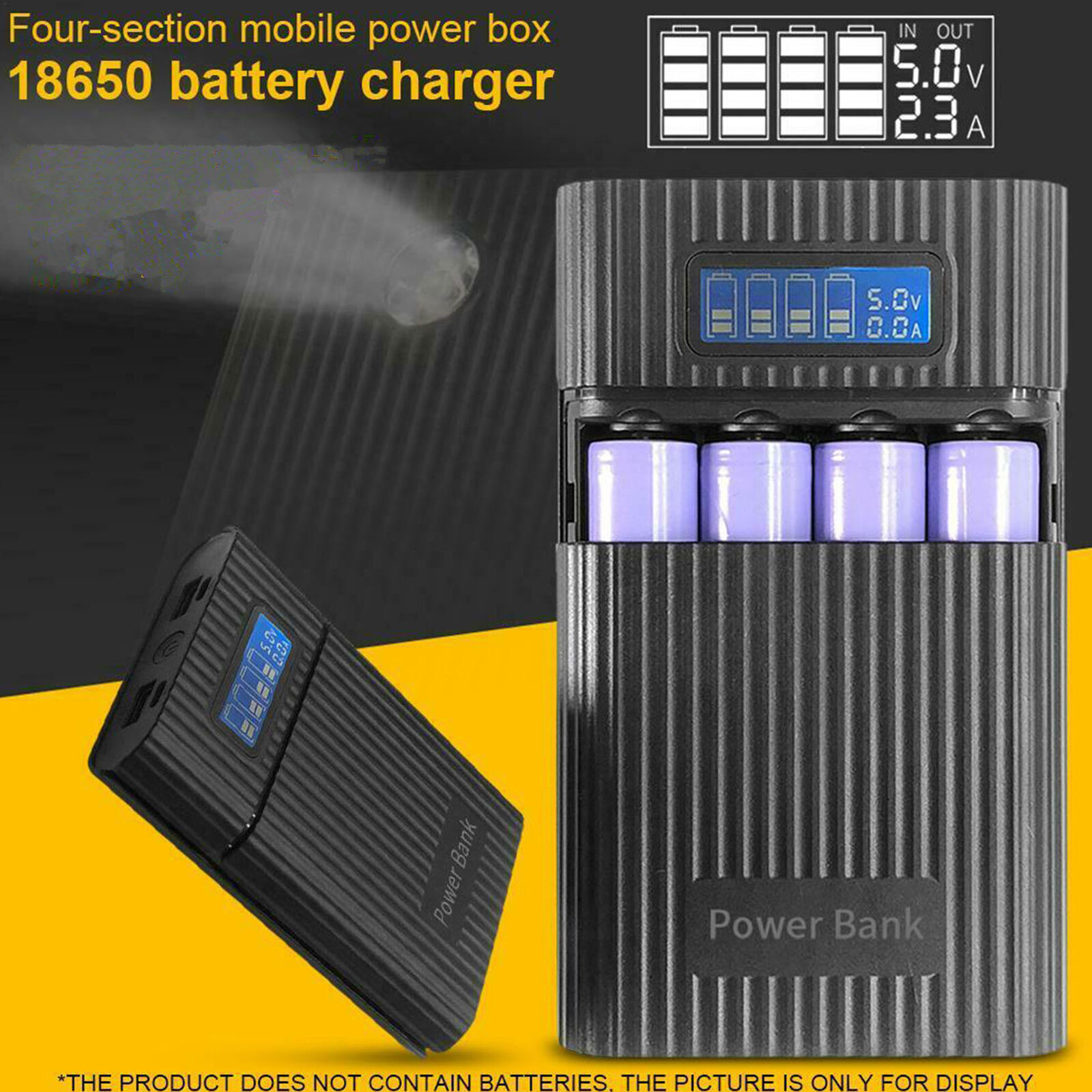 4X18650 Battery Charge Storage Box 5V 2A Dual USB Type C DIY Power Bank Case For Android Micro USB Interface For Smart Phones