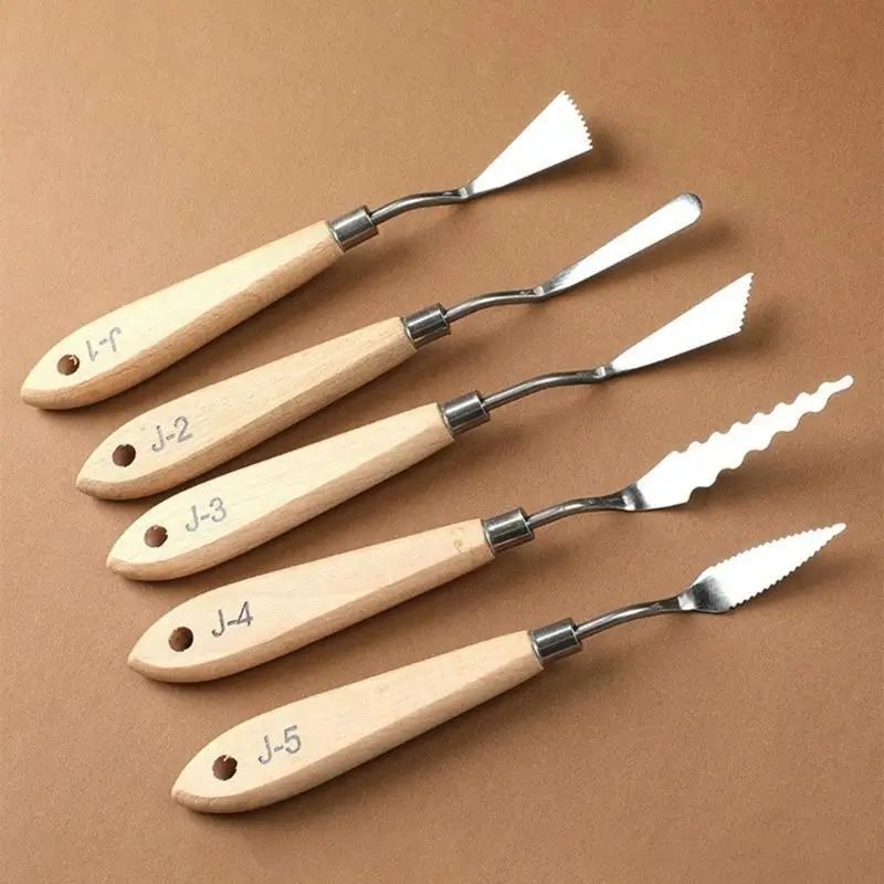 Y5LB 10 Pcs 팔레트 스크레이퍼 그림 도구 팔레트 스크레이퍼 세트 그림 주걱 캔버스 아크릴 그림에 대 한 설정