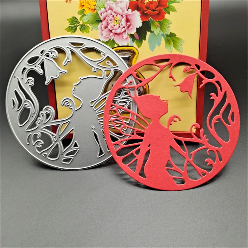 

Scrapbooking DIY Round Butterfly Fairy Cuttingcarbon Steelembossedtemplate Knife Mold Free Shipping Creativity Kid Elf