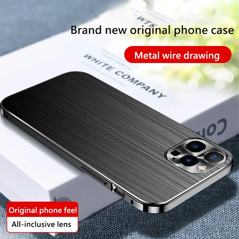 

Новый чехол для iPhone 13 Pro Max, металлическая рамка, матовая задняя панель, металлическая рамка для защиты камеры, высококачественный Роскошный дизайнерский чехол для телефона